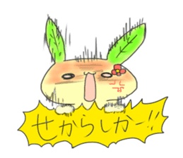 green tea rabbit sticker #11809617