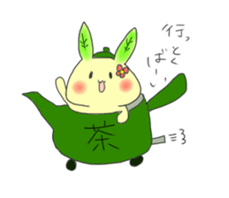 green tea rabbit sticker #11809618