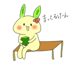 green tea rabbit sticker #11809621