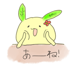 green tea rabbit sticker #11809634