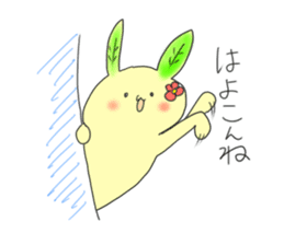 green tea rabbit sticker #11809639