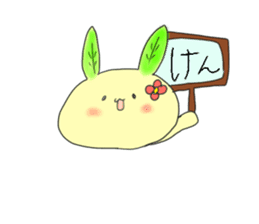 green tea rabbit sticker #11809641