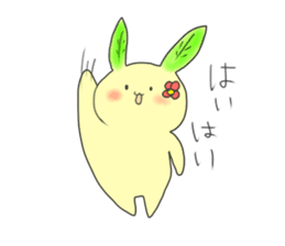 green tea rabbit sticker #11809648