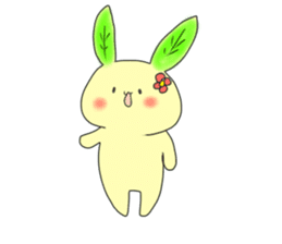 green tea rabbit sticker #11809653