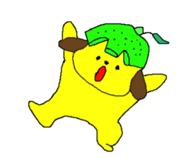 Grapefruit dog sticker #11809754