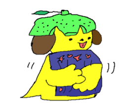 Grapefruit dog sticker #11809761