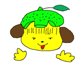 Grapefruit dog sticker #11809771