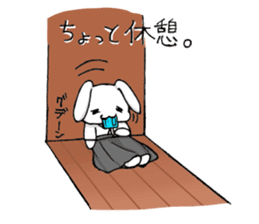 kyudou hakama rabbit sticker #11813200