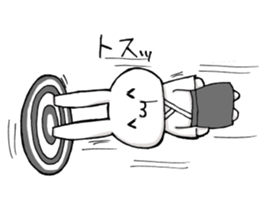 kyudou hakama rabbit sticker #11813202