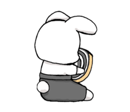 kyudou hakama rabbit sticker #11813204