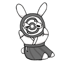 kyudou hakama rabbit sticker #11813205