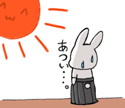 kyudou hakama rabbit sticker #11813206