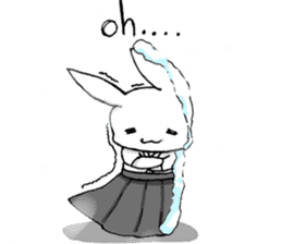 kyudou hakama rabbit sticker #11813207