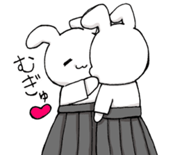 kyudou hakama rabbit sticker #11813208