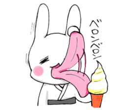 kyudou hakama rabbit sticker #11813209