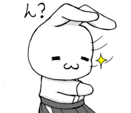 kyudou hakama rabbit sticker #11813210