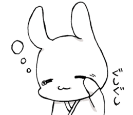 kyudou hakama rabbit sticker #11813213