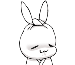kyudou hakama rabbit sticker #11813216