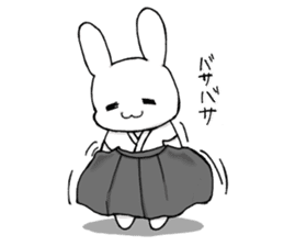 kyudou hakama rabbit sticker #11813217