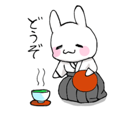 kyudou hakama rabbit sticker #11813223