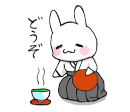 kyudou hakama rabbit sticker #11813223