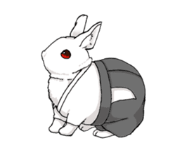 kyudou hakama rabbit sticker #11813229
