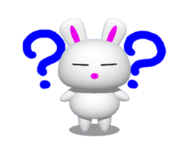 Punyo-punyo rice cake rabbit Animation sticker #11813784