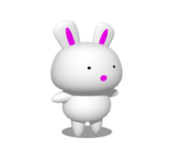Punyo-punyo rice cake rabbit Animation sticker #11813786