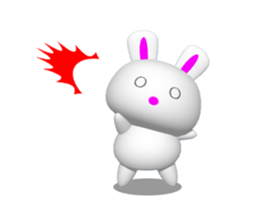 Punyo-punyo rice cake rabbit Animation sticker #11813789