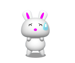 Punyo-punyo rice cake rabbit Animation sticker #11813790