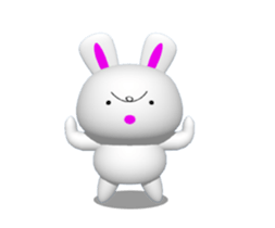 Punyo-punyo rice cake rabbit Animation sticker #11813791