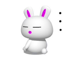 Punyo-punyo rice cake rabbit Animation sticker #11813795