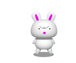 Punyo-punyo rice cake rabbit Animation sticker #11813798
