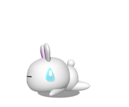 Punyo-punyo rice cake rabbit Animation sticker #11813801
