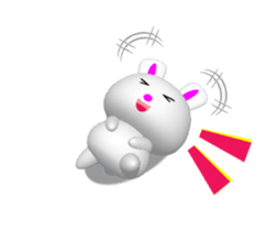 Punyo-punyo rice cake rabbit Animation sticker #11813802