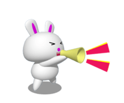 Punyo-punyo rice cake rabbit Animation sticker #11813805