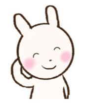 cute! Move! little white rabbit Sticker sticker #11814820