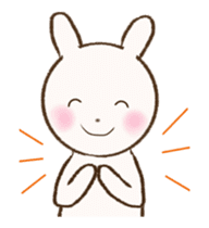 cute! Move! little white rabbit Sticker sticker #11814833