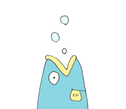 Surreal and Funny fish sticker #11815216