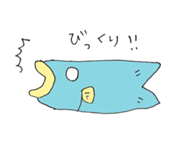 Surreal and Funny fish sticker #11815237