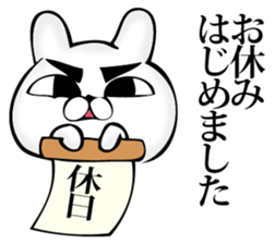 Manly rabbit Slightly sticker #11816298