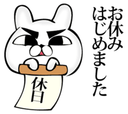 Manly rabbit Slightly sticker #11816298