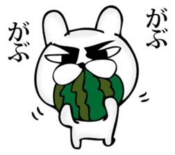 Manly rabbit Slightly sticker #11816301