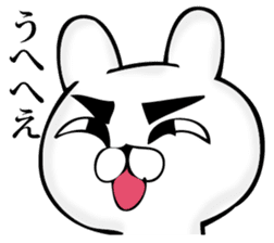 Manly rabbit Slightly sticker #11816324