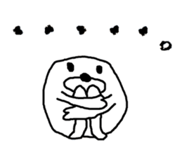 white bear Himokkuma3 sticker #11816407
