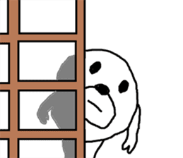 white bear Himokkuma3 sticker #11816410