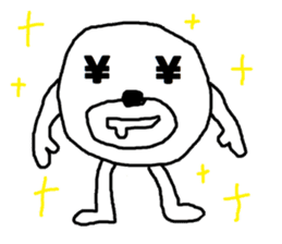 white bear Himokkuma3 sticker #11816412