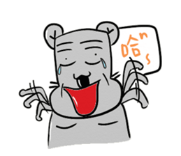 big nose hippo sticker #11816420