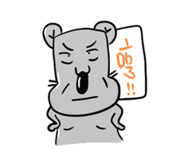 big nose hippo sticker #11816424