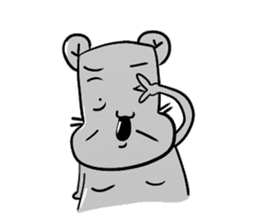 big nose hippo sticker #11816430